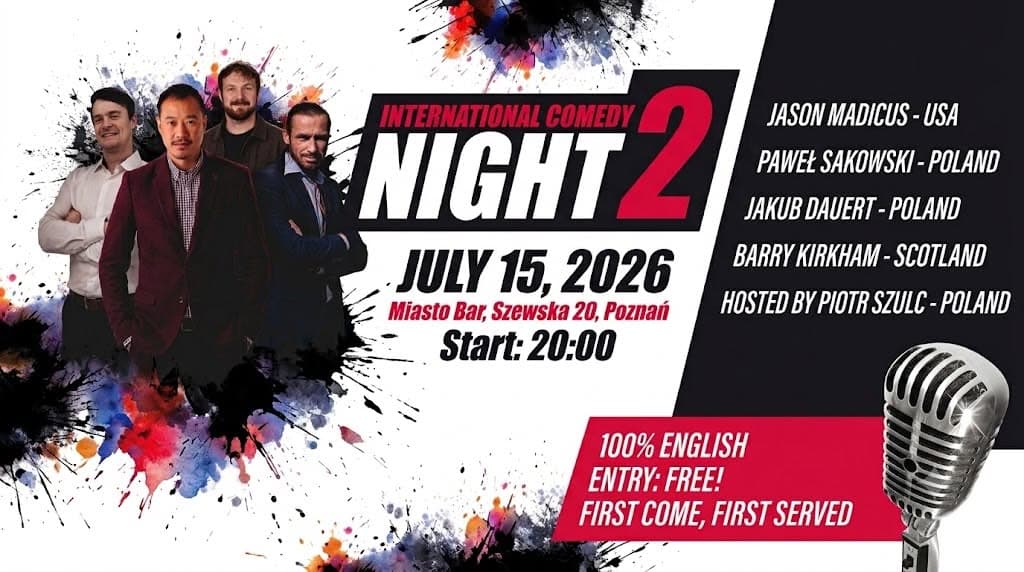 English-language comedy returns to the heart of Poznań