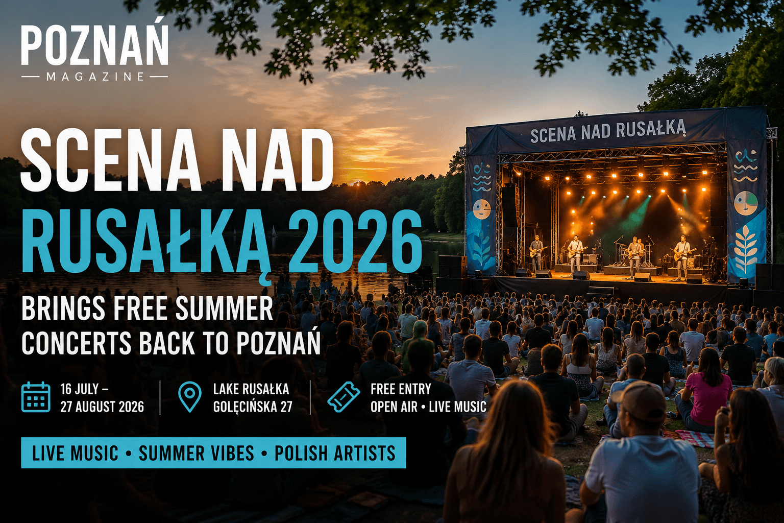 Scena nad Rusałką 2026 Brings Free Summer Concerts Back to Poznań